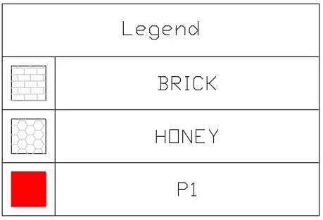 Example of a Hatch Legend in AutoCAD/BricsCAD