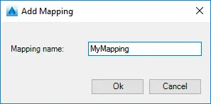 Add maping dialog box