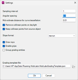 Specify offset/slope in drawing icon