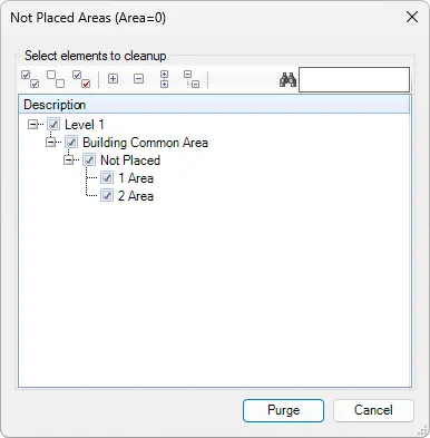 List of unplaced areas in Revit