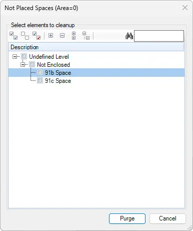 List of unplaced spaces in Revit
