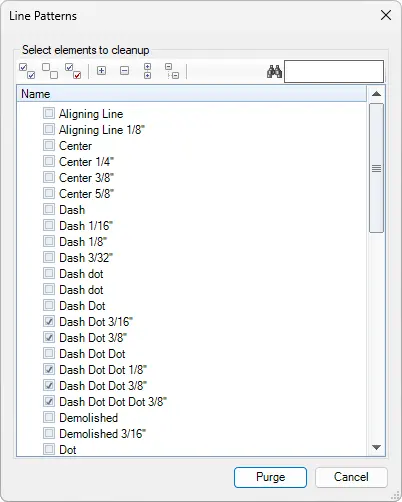 List of all line styles in Revit project