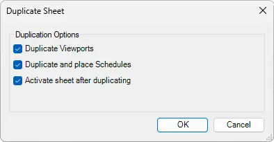 Duplicate sheet dialog box - Kobi Toolkit for Revit