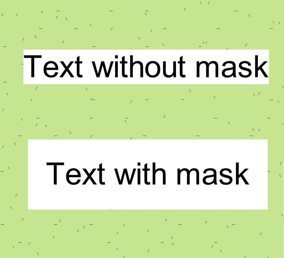Text Mask Example