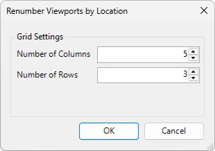 Renumber Viewports by location dialog box
