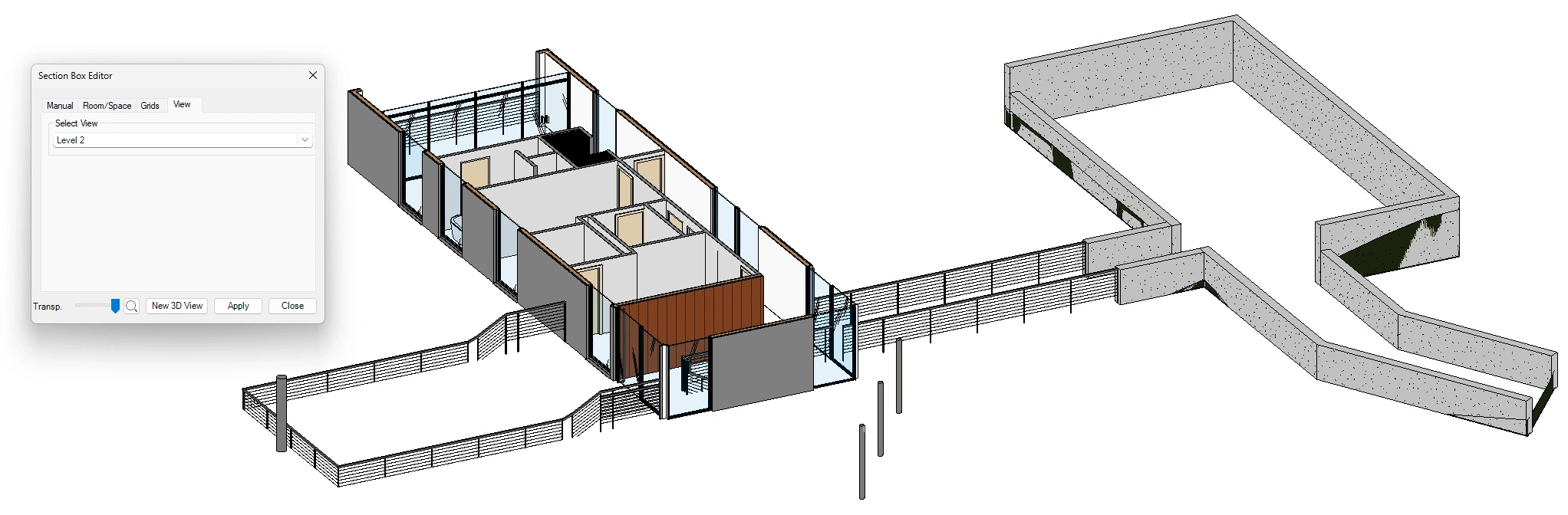 Resize Revit Section Box by View