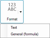 Format icon and options